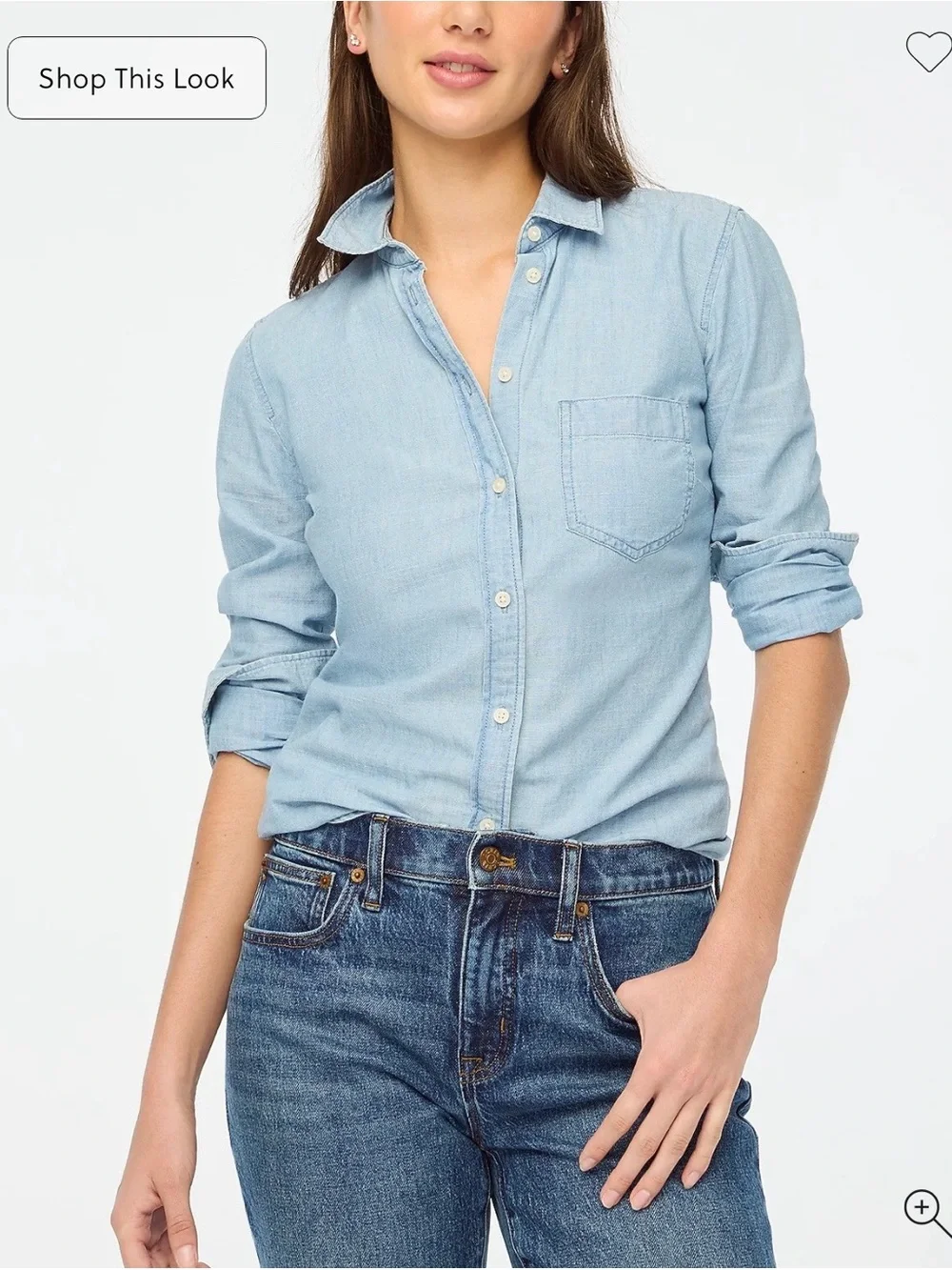 J. Crew Light Blue Chambray Button-Down Shirt